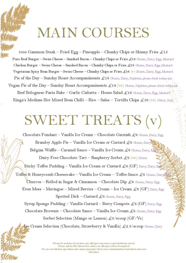 Mother's Day Menu Mothering Sunday at the Cowper Arms in Digswell near Welwyn Garden City. Starters and Roast Dinners. Carvery.